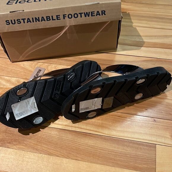 Electric Karma Bickle bronze cross strap metallic cross strap sandal. New in box - Picture 4 of 5